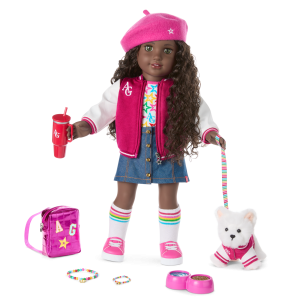 Truly Me  18-inch Doll #127. Puppy. Mini Backpack & Accessories AG  Star Squad Bundle