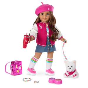 Truly Me  18-inch Doll #117. Puppy. Mini Backpack & Accessories AG  Star Squad Bundle