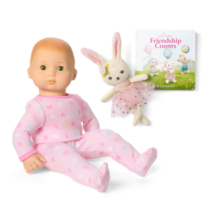 Bitty Baby  Doll #6 in Pastel Pink + Bunny Friend & Board Book