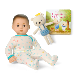 Bitty Baby  Doll #2 in Pastel Blue + Bear Friend & Board Book