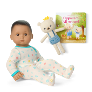 Bitty Baby  Doll #5 in Pastel Blue + Bear Friend & Board Book