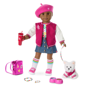 Truly Me  18-inch Doll #114. Puppy. Mini Backpack & Accessories AG  Star Squad Bundle