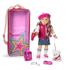 Truly Me  18-inch Doll #110. Accessories. Puppy & Doll Carrier
