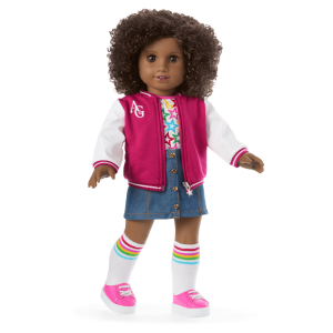 Truly Me  18-inch Doll #112 with curly dark-brown hair