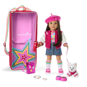 Truly Me  18-inch Doll #124. Accessories. Puppy & Doll Carrier