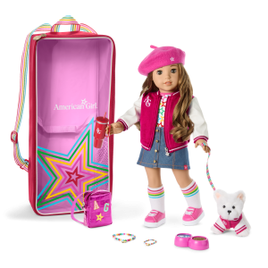 Truly Me  18-inch Doll #118. Accessories. Puppy & Doll Carrier