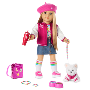 Truly Me  18-inch Doll #131. Puppy. Mini Backpack & Accessories AG  Star Squad Bundle
