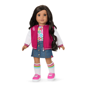 Truly Me  18-inch Doll #108 with curly black-brown hair