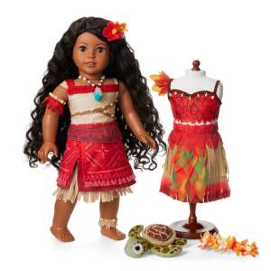 Disney Moana Doll. Wayfinder Outfit & Sea Turtle Plush by American Girl