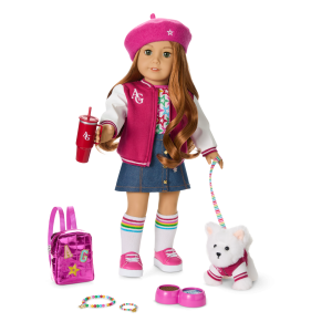 Truly Me  18-inch Doll #103. Puppy. Mini Backpack & Accessories AG  Star Squad Bundle