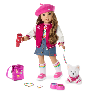 Truly Me  18-inch Doll #118. Puppy. Mini Backpack & Accessories AG  Star Squad Bundle
