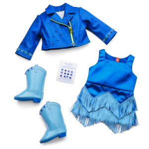 September Sapphire Sparkle Outfit for 18-inch Dolls