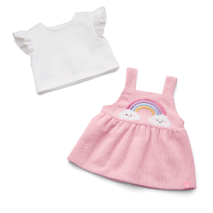 Rainbow Corduroy Outfit for Bitty Baby Dolls