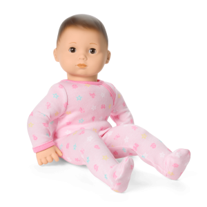 Bitty Baby  Doll #2 with brown hair in Pastel Pink