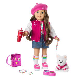 Truly Me  18-inch Doll #126. Puppy. Mini Backpack & Accessories AG  Star Squad Bundle