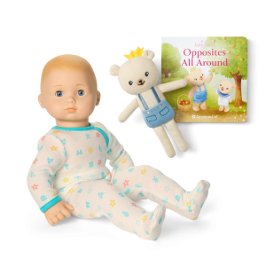 Bitty Baby  Doll #3 in Pastel Blue + Bear Friend & Board Book