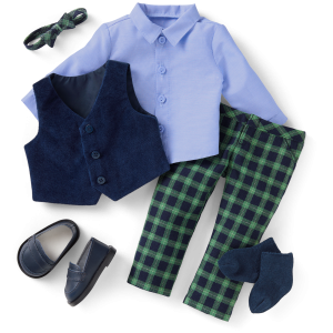 American Girl  x Janie and Jack Tartan Plaid Outfit for 18-inch Dolls