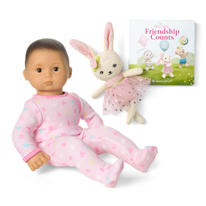 Bitty Baby  Doll #4 in Pastel Pink + Bunny Friend & Board Book
