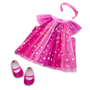 Pink Party-Ready Dress for Bitty Baby Dolls