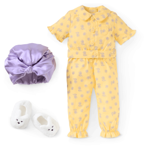 Claudie's  Yellow Bloom Pajamas for 18-inch Dolls (Historical Characters)