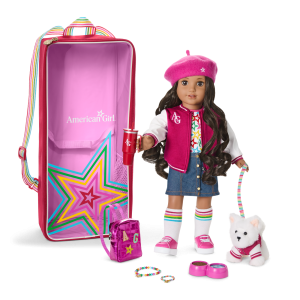 Truly Me  18-inch Doll #108. Accessories. Puppy & Doll Carrier