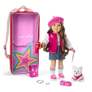 Truly Me  18-inch Doll #126. Accessories. Puppy & Doll Carrier