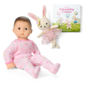 Bitty Baby  Doll #2 in Pastel Pink + Bunny Friend & Board Book