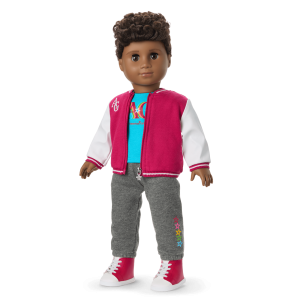 Truly Me  18-inch Doll #113 with curly dark-brown hair