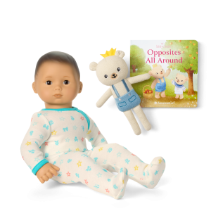Bitty Baby  Doll #4 in Pastel Blue + Bear Friend & Board Book