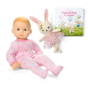 Bitty Baby  Doll #3 in Pastel Pink + Bunny Friend & Board Book