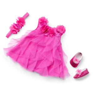 Party-Pink Birthday Outfit for Bitty Baby Dolls
