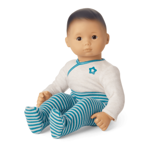 Bitty Baby  Doll #4 with black hair in Soft Blue