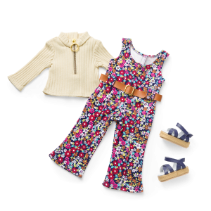 Julie's  Floral Jumpsuit for 18-inch Dolls (Historical Characters)