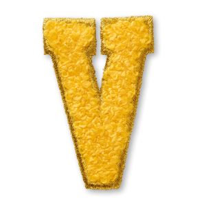 AG  Letter V Stick-On Patch