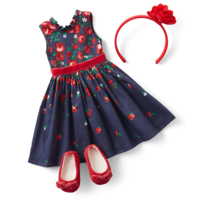 American Girl  x Janie and Jack Wrapped in Roses Party Dress for WellieWishers  Dolls